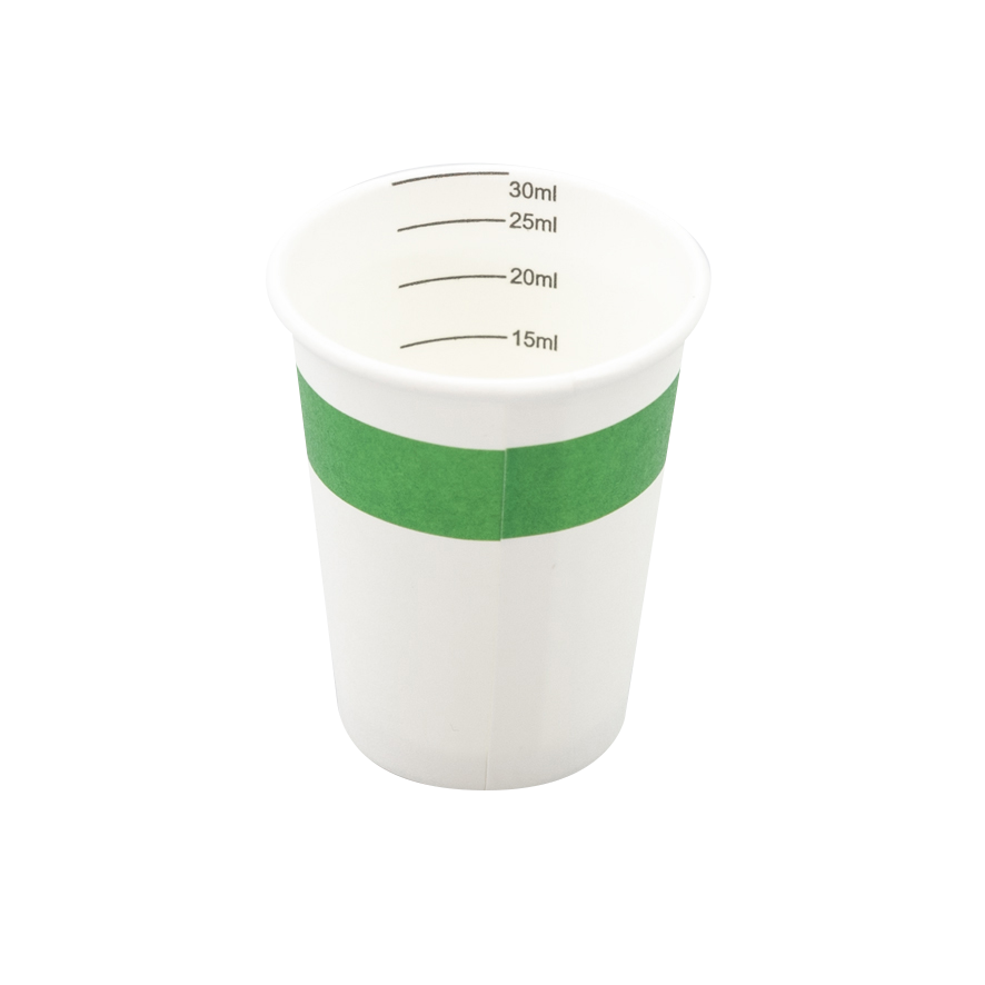 Papieren medicijnbeker groen