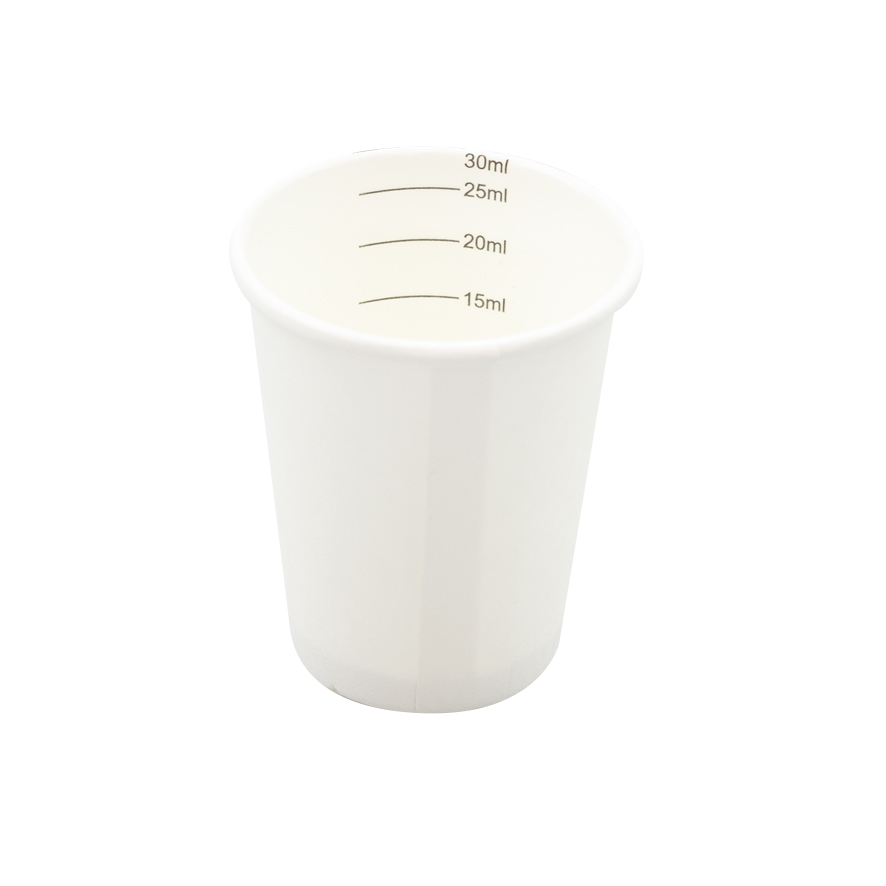 Papieren medicijnbeker wit