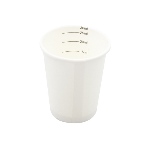 Papieren medicijnbeker wit